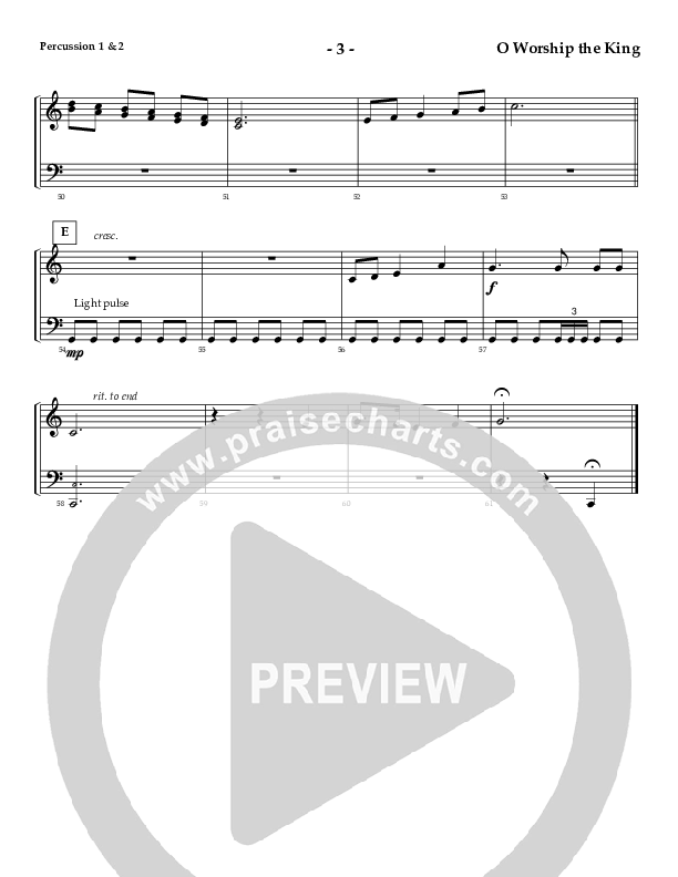 O Worship The King (Instrumental) Percussion 1/2 (AnderKamp Music)