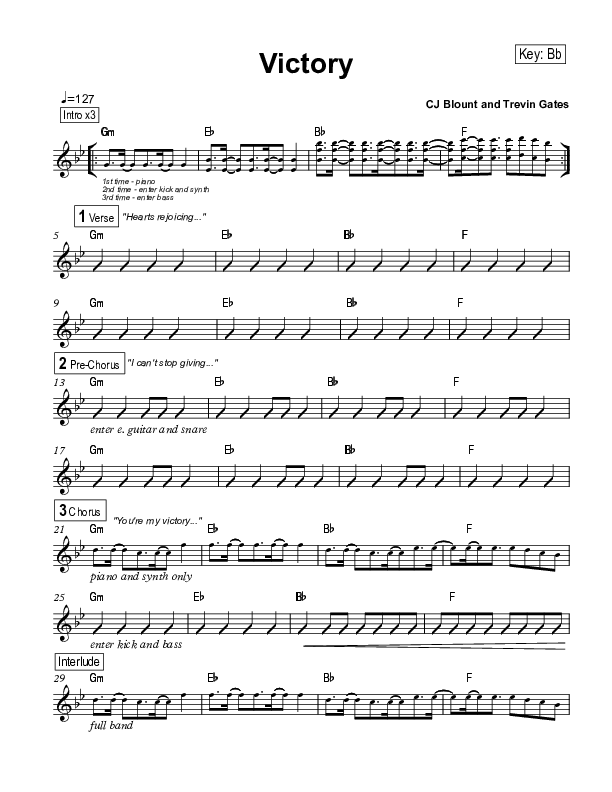 Victory Rhythm Chart (Highlands Worship)