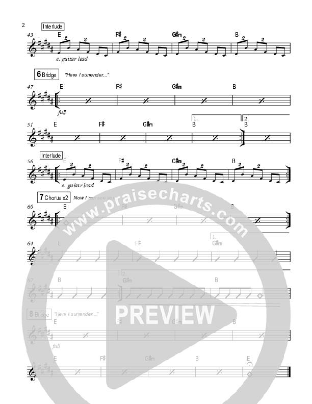 Here I Surrender Rhythm Chart (Highlands Worship)
