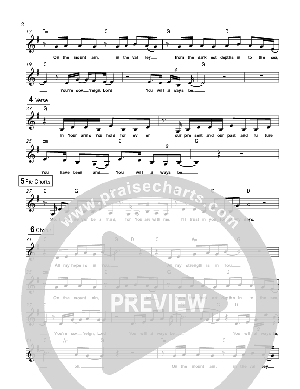 You Will Always Be Lead Sheet (Highlands Worship)