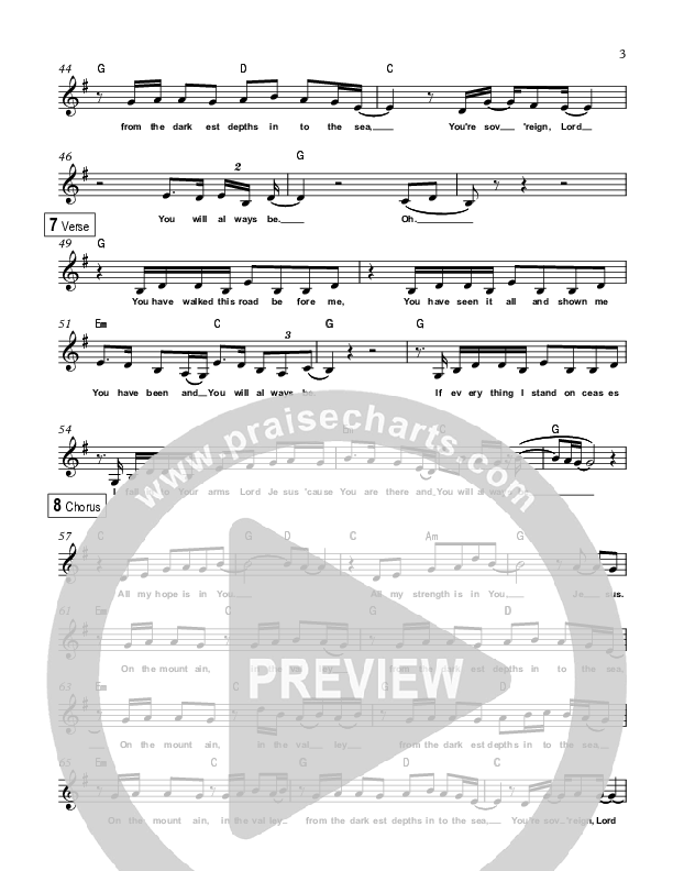 You Will Always Be Lead Sheet (Highlands Worship)