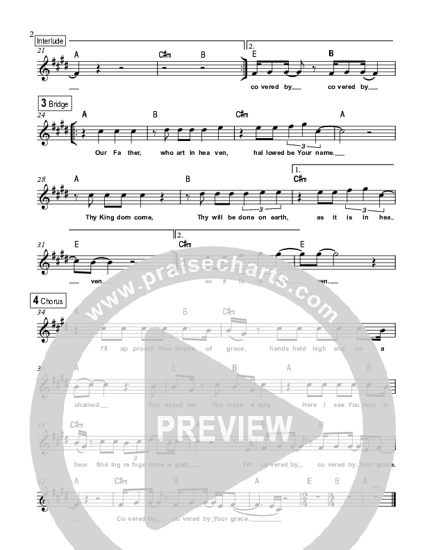 Throne Of Grace Lead Sheet (Highlands Worship)