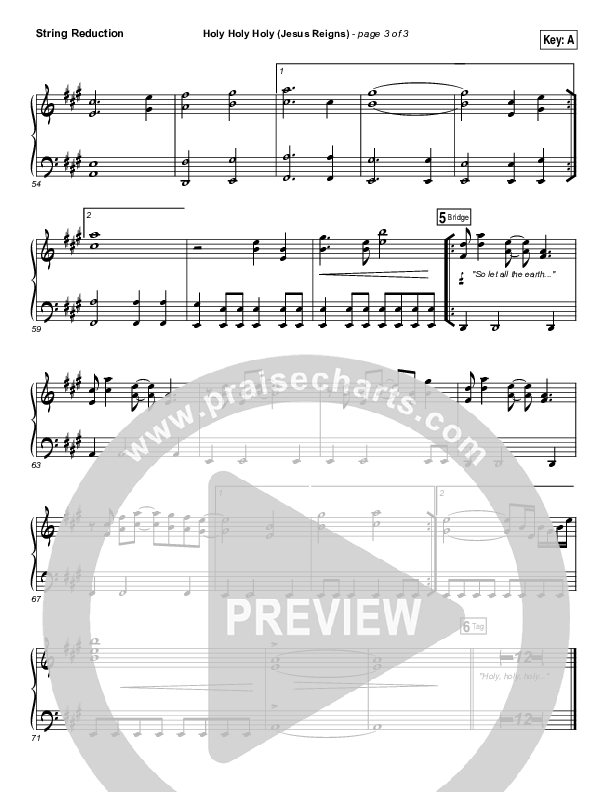 Holy Holy Holy (Jesus Reigns) Synth Strings (Highlands Worship)