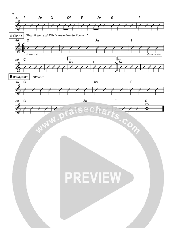 Behold The Lamb Rhythm Chart (Highlands Worship)
