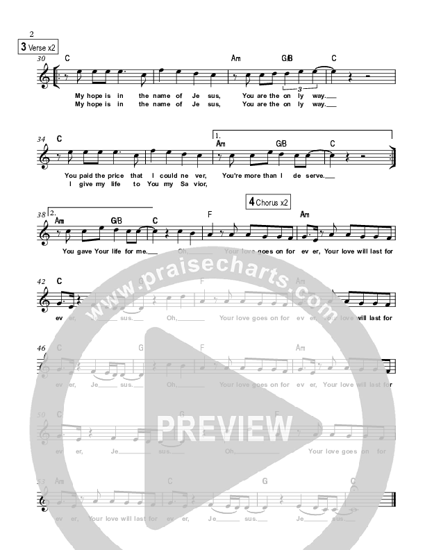 My Hope Lead Sheet (Highlands Worship)