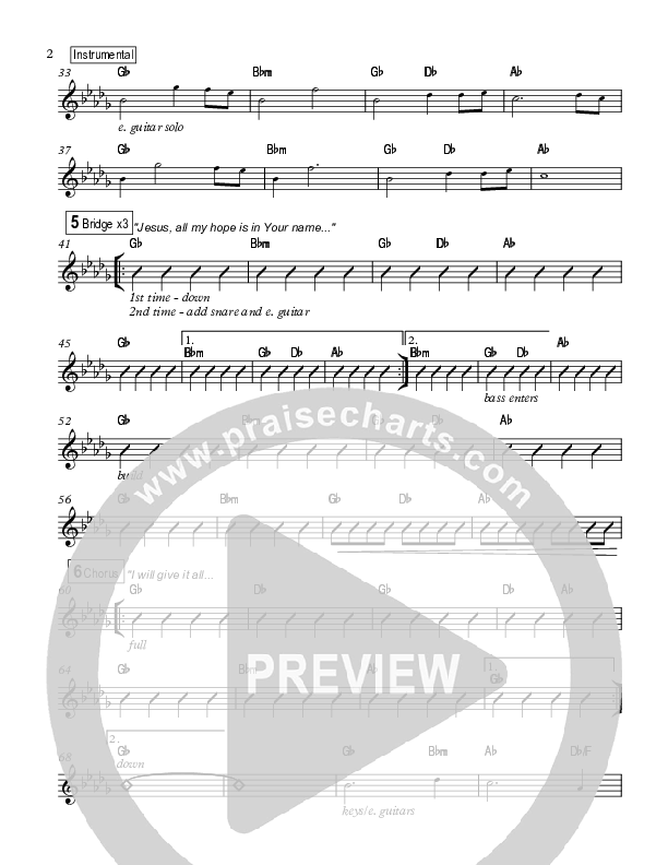 For the Glory of the Cross Rhythm Chart (Highlands Worship)