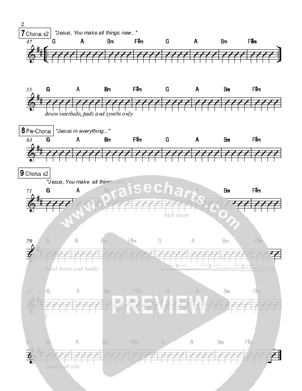 I Will Praise Rhythm Chart (Highlands Worship)