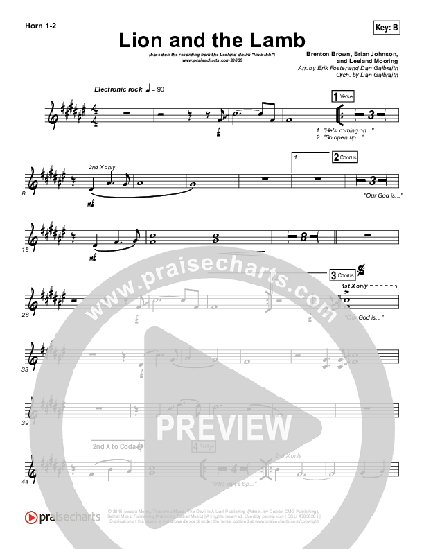 The Lion And The Lamb French Horn 1/2 (Leeland)