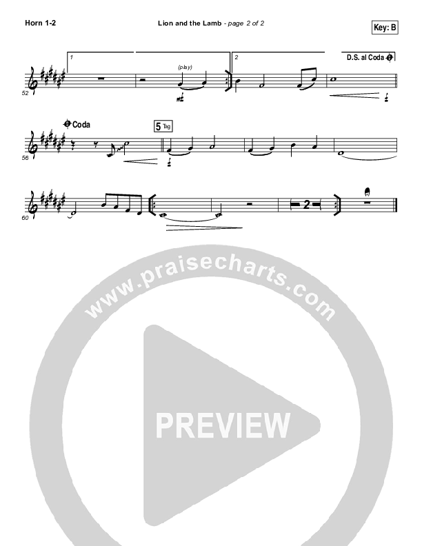 The Lion And The Lamb French Horn 1/2 (Leeland)