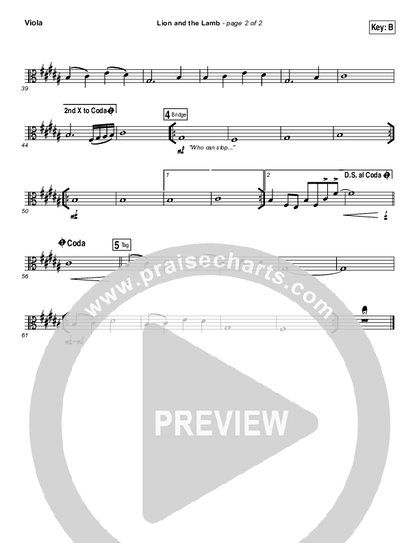 The Lion And The Lamb Viola (Leeland)