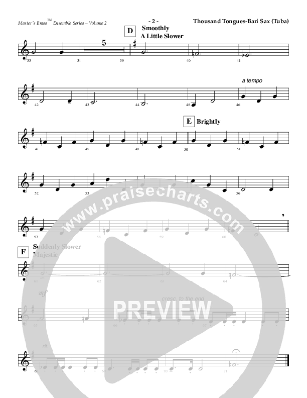 Oh For A Thousand Tongues To Sing (Instrumental) Bari Sax (AnderKamp Music)