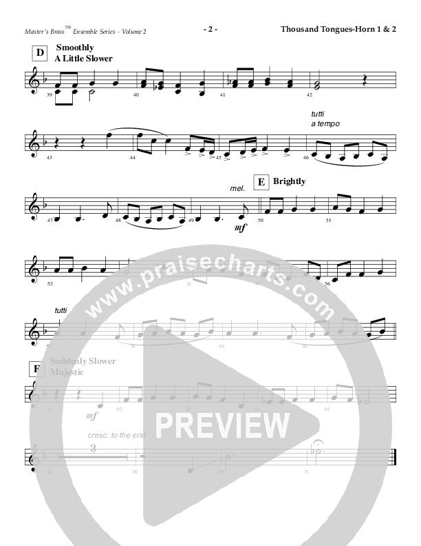 Oh For A Thousand Tongues To Sing (Instrumental) French Horn 1/2 (AnderKamp Music)