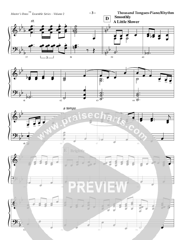 Oh For A Thousand Tongues To Sing (Instrumental) Piano Sheet (AnderKamp Music)