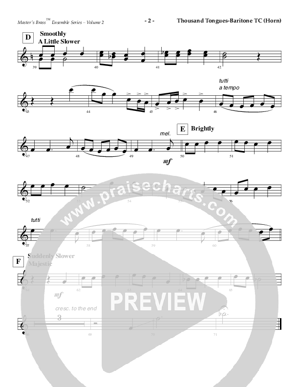 Oh For A Thousand Tongues To Sing (Instrumental) Tenor Sax/Baritone T.C. (AnderKamp Music)