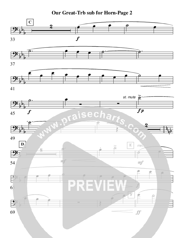 Our Great Savior (Instrumental) Substitute Parts (AnderKamp Music)