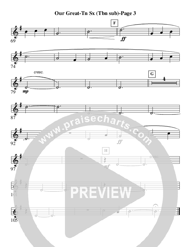 Our Great Savior (Instrumental) Tenor Sax 2 (AnderKamp Music)