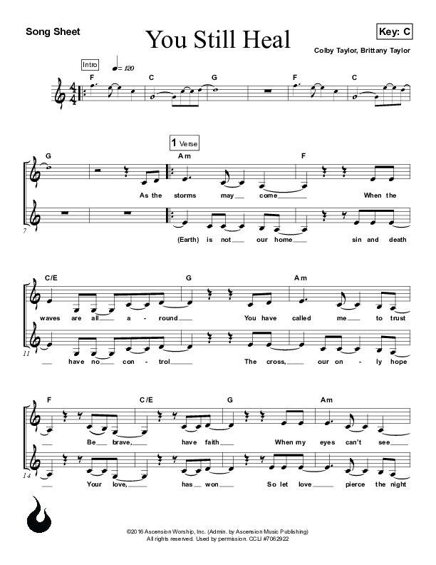 You Still Heal Lead Sheet (Ascension Worship)