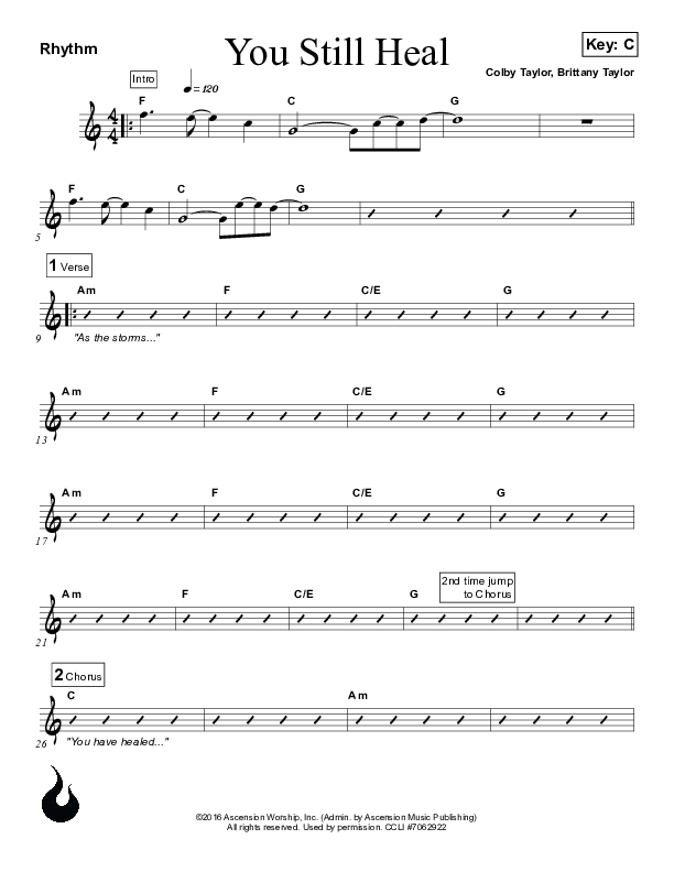 You Still Heal Rhythm Chart (Ascension Worship)