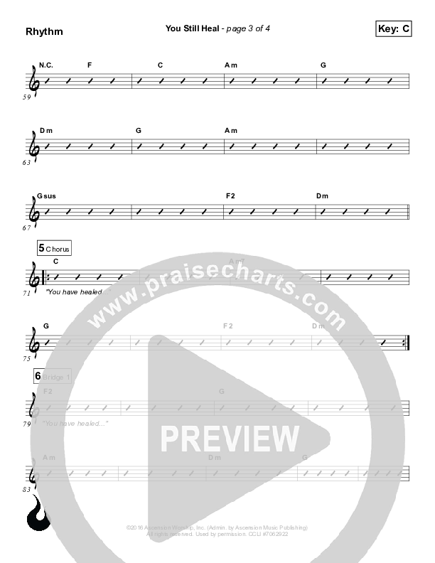 You Still Heal Rhythm Chart (Ascension Worship)