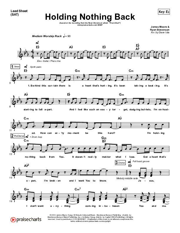 Holding Nothing Back Lead (SAT) (Ryan Stevenson)