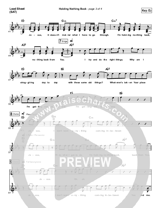 Holding Nothing Back Lead (SAT) (Ryan Stevenson)