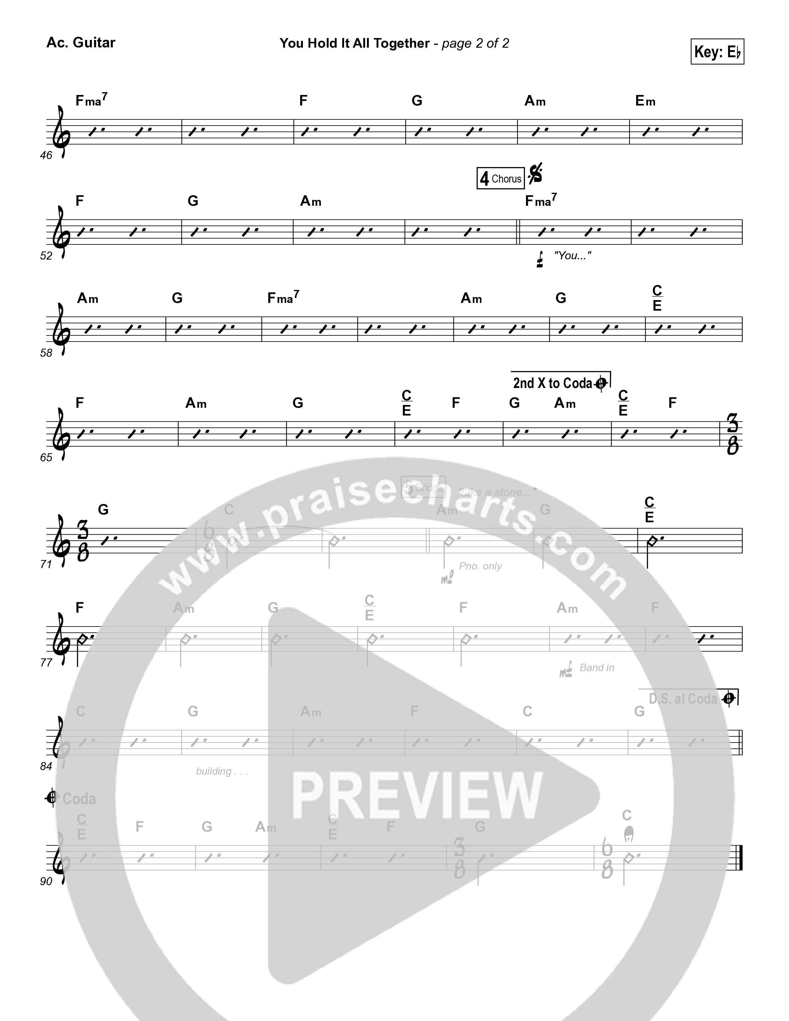 You Hold It All Together Acoustic Guitar (All Sons & Daughters)