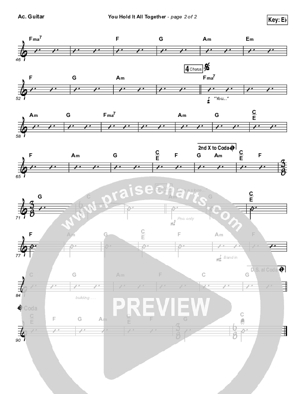 You Hold It All Together Acoustic Guitar (All Sons & Daughters)