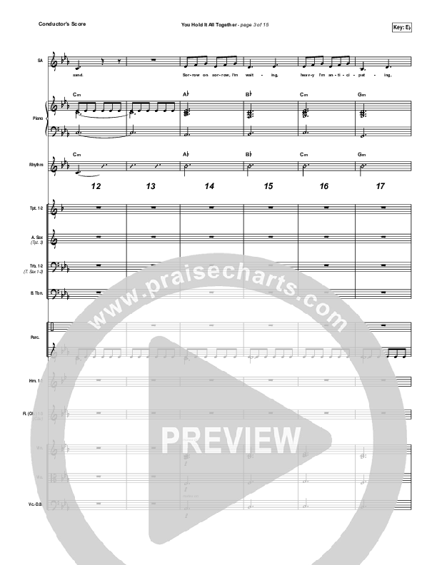 You Hold It All Together Conductor's Score (All Sons & Daughters)