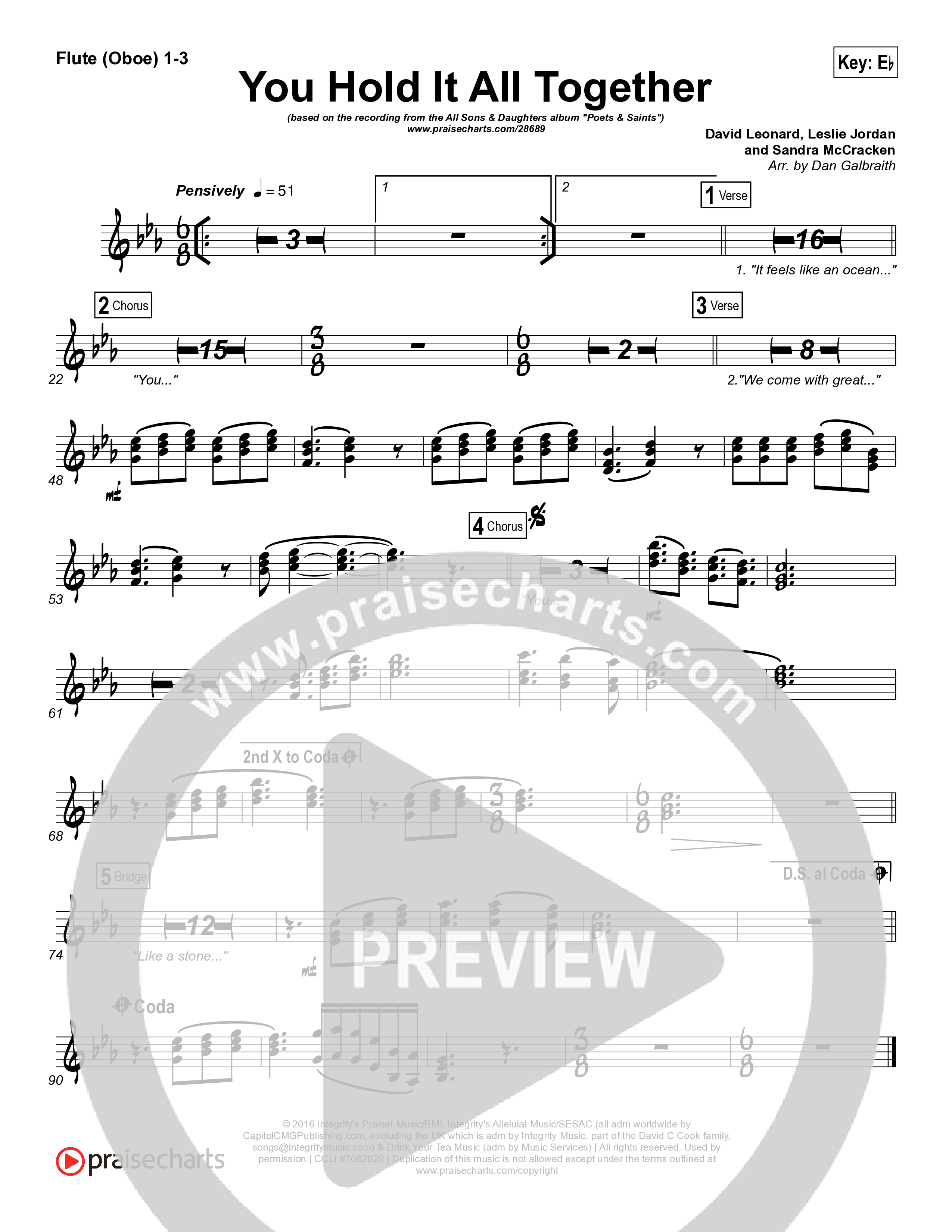 You Hold It All Together Wind Pack (All Sons & Daughters)