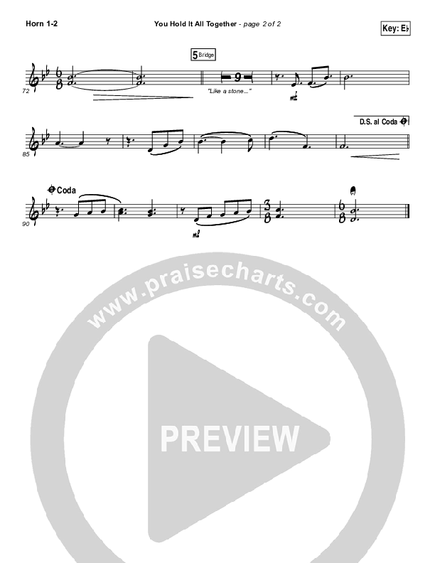 You Hold It All Together French Horn 1/2 (All Sons & Daughters)