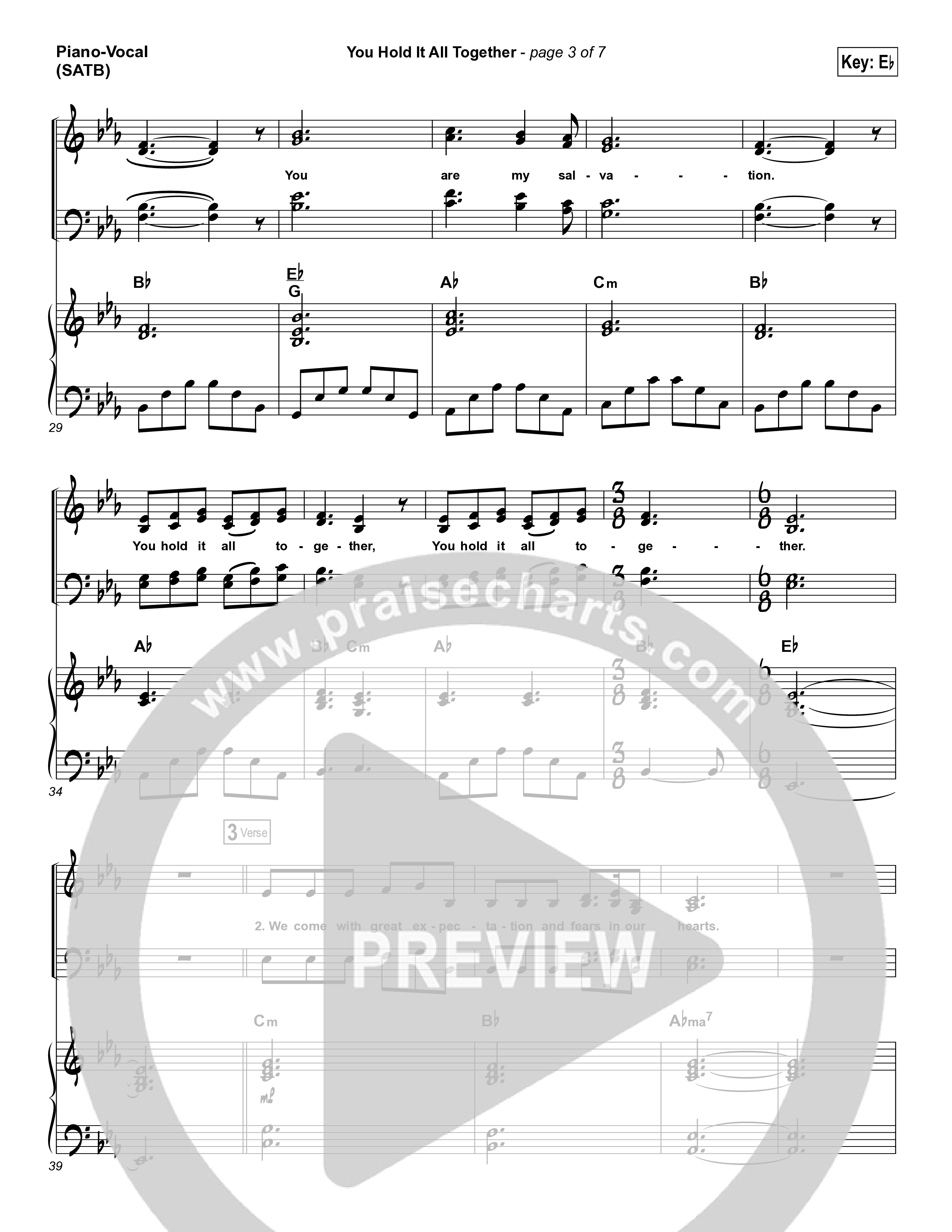 You Hold It All Together Piano/Vocal Pack (All Sons & Daughters)