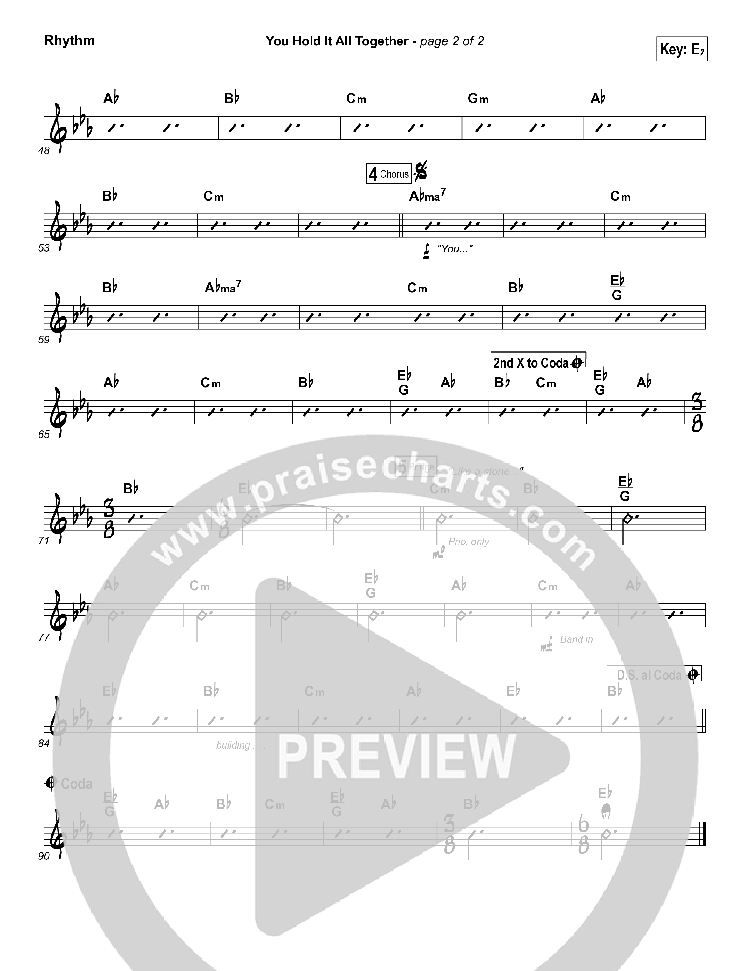 You Hold It All Together Rhythm Chart (All Sons & Daughters)