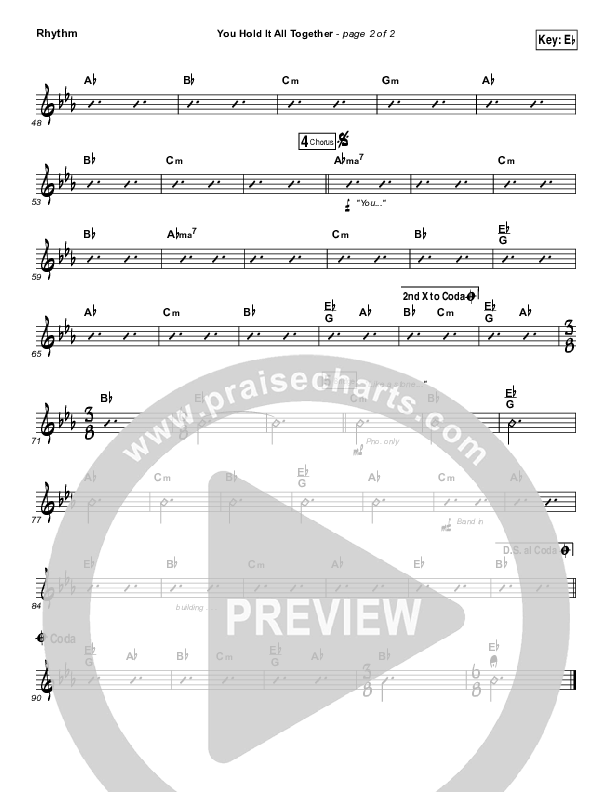 You Hold It All Together Rhythm Chart (All Sons & Daughters)