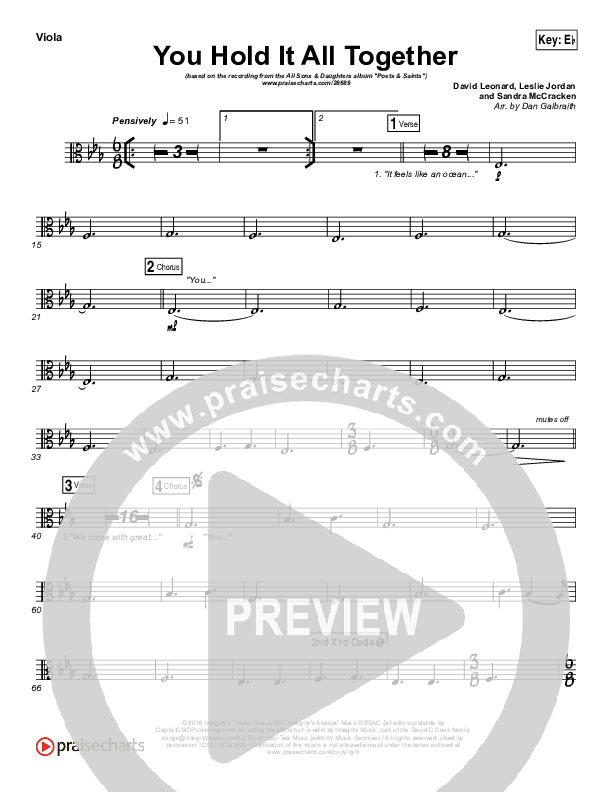 You Hold It All Together Viola (All Sons & Daughters)