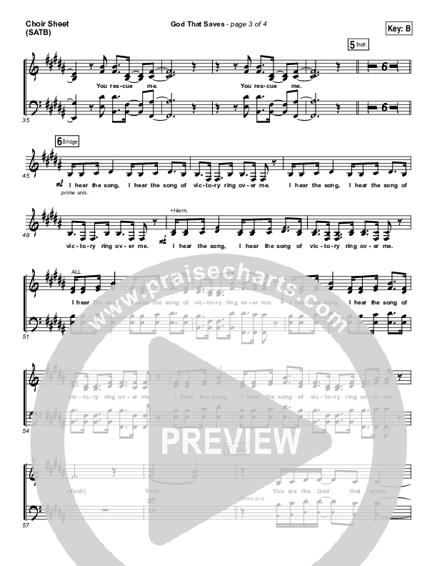 God That Saves Choir Sheet (SATB) (Iron Bell Music / Stephen McWhirter)