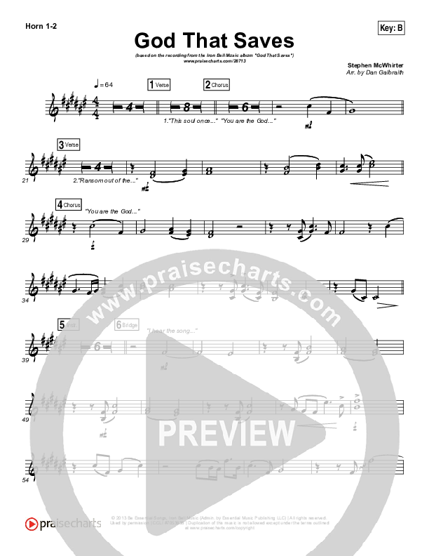 God That Saves Brass Pack (Iron Bell Music / Stephen McWhirter)