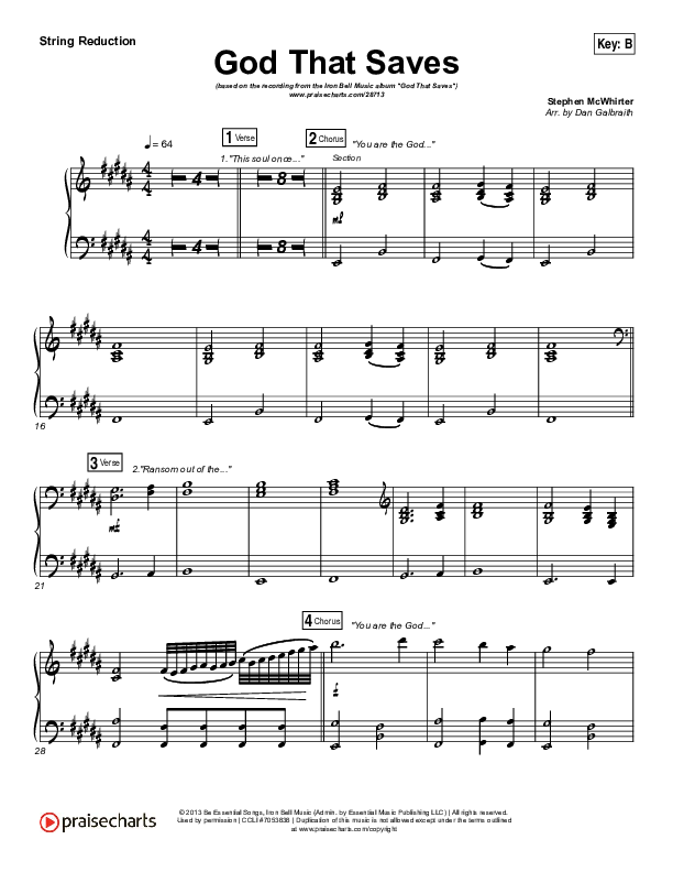 God That Saves String Pack (Iron Bell Music / Stephen McWhirter)