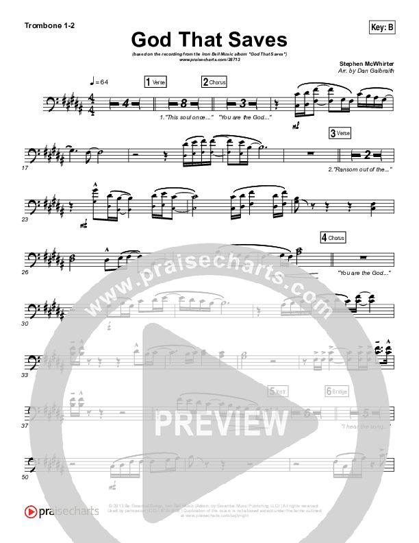 God That Saves Trombone 1/2 (Iron Bell Music / Stephen McWhirter)