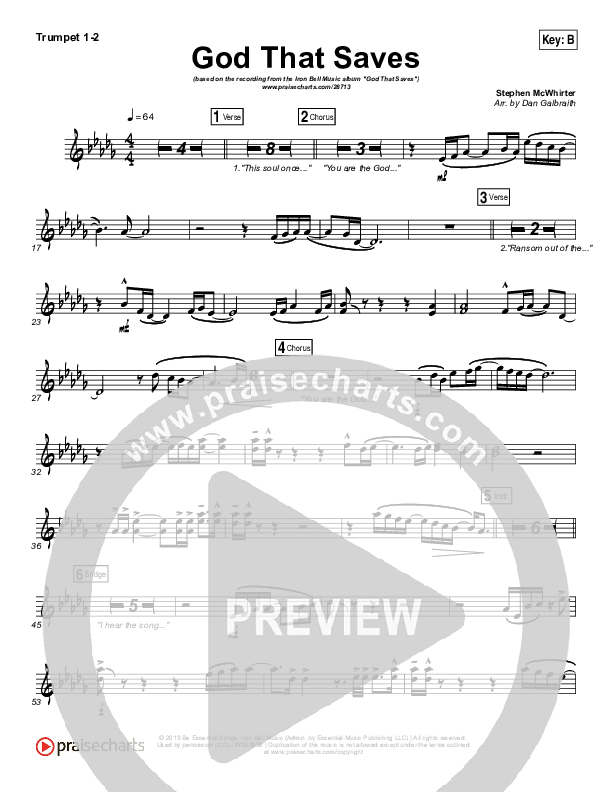 God That Saves Trumpet 1,2 (Iron Bell Music / Stephen McWhirter)