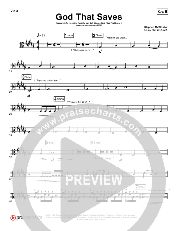 God That Saves Viola (Iron Bell Music / Stephen McWhirter)