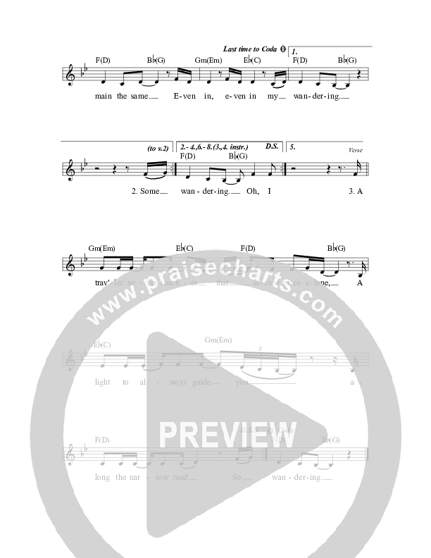 Path Of Sorrow Lead Sheet (All Sons & Daughters)