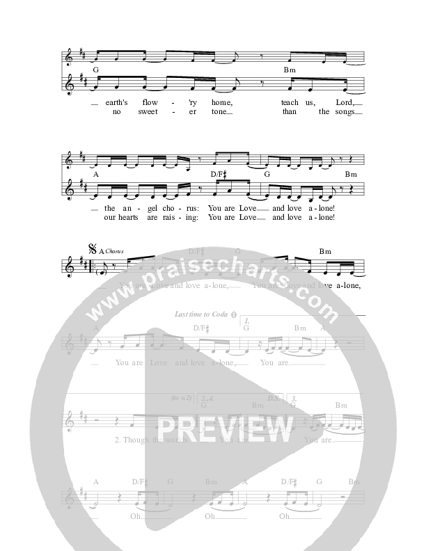 You Are Love And Love Alone Piano/Vocal & Lead (All Sons & Daughters)