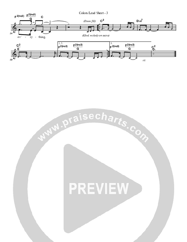 Colors Lead Sheet (Kathy Spaargaren)