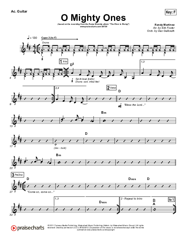 O Mighty Ones Acoustic Guitar (Ramp Worship)