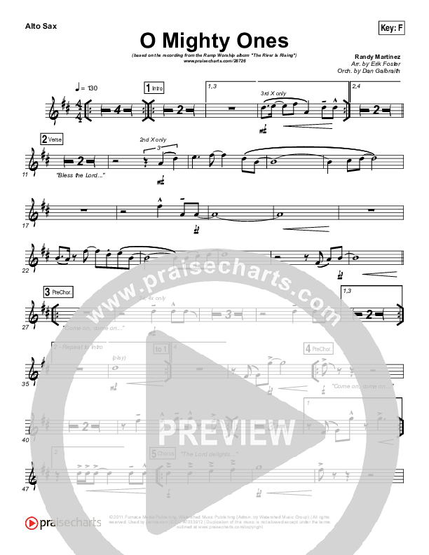 O Mighty Ones Alto Sax (Ramp Worship)
