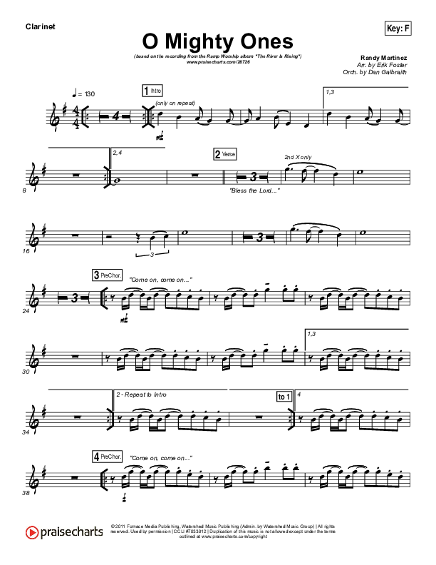 O Mighty Ones Clarinet (Ramp Worship)