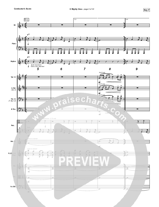 O Mighty Ones Conductor's Score (Ramp Worship)