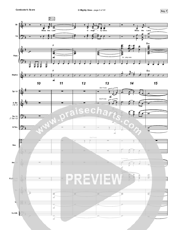 O Mighty Ones Conductor's Score (Ramp Worship)