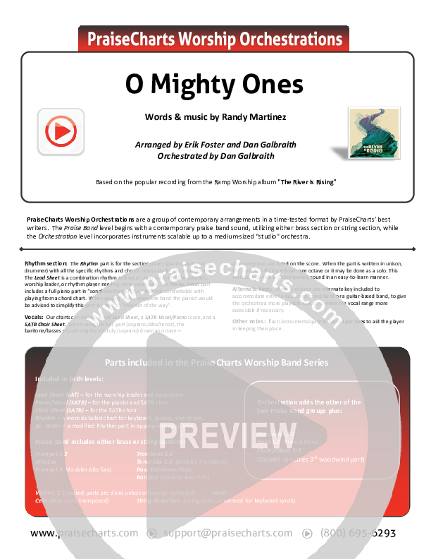 O Mighty Ones Cover Sheet (Ramp Worship)