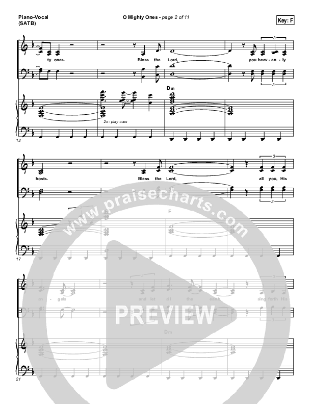 O Mighty Ones Piano/Vocal (SATB) (Ramp Worship)